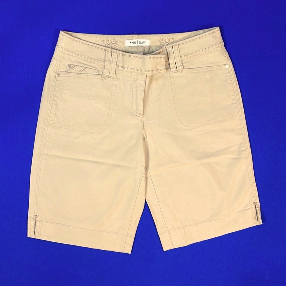 WH|BM - White House Black Market - Lightweight Tan Denim Shorts - Size 2